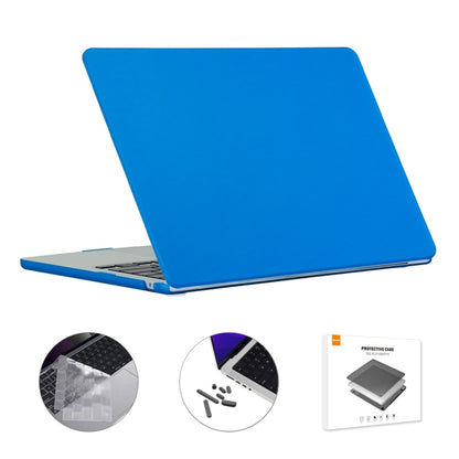 For MacBook Air 13.6 2022/2024 A2681 M2 / A3113 M3 US Version ENKAY 3 in 1 Matte Laptop Case with TPU Keyboard Film / Anti-dust Plugs (Dark Blue) - MacBook Air Cases by ENKAY | Online Shopping South Africa | PMC Jewellery | Buy Now Pay Later Mobicred