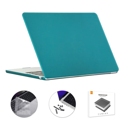 For MacBook Air 13.6 2022/2024 A2681 M2 / A3113 M3 US Version ENKAY 3 in 1 Matte Laptop Case with TPU Keyboard Film / Anti-dust Plugs (Dark Cyan) - MacBook Air Cases by ENKAY | Online Shopping South Africa | PMC Jewellery | Buy Now Pay Later Mobicred