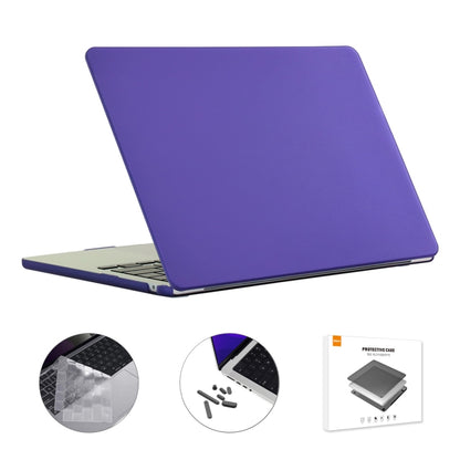 For MacBook Air 13.6 2022/2024 A2681 M2 / A3113 M3 US Version ENKAY 3 in 1 Matte Laptop Case with TPU Keyboard Film / Anti-dust Plugs (Deep Purple) - MacBook Air Cases by ENKAY | Online Shopping South Africa | PMC Jewellery | Buy Now Pay Later Mobicred