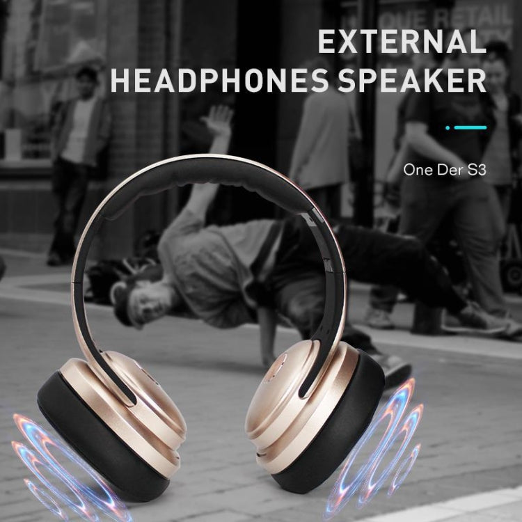 OneDer S3 2 in1 Headphone & Speaker Portable Wireless Bluetooth Headphone Noise Cancelling Over Ear Stereo(Black) - Headset & Headphone by OneDer | Online Shopping South Africa | PMC Jewellery