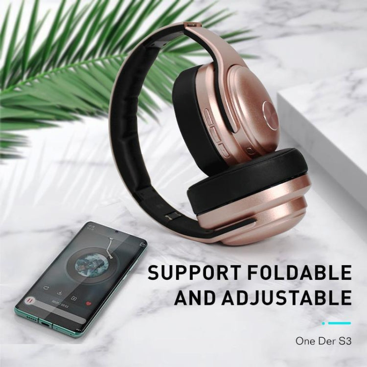 OneDer S3 2 in1 Headphone & Speaker Portable Wireless Bluetooth Headphone Noise Cancelling Over Ear Stereo(Black) - Headset & Headphone by OneDer | Online Shopping South Africa | PMC Jewellery | Buy Now Pay Later Mobicred