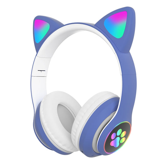 T&G TN-28 3.5mm Bluetooth 5.0 Dual Connection RGB Cat Ear Bass Stereo Noise-cancelling Headphones Support TF Card With Mic(Blue) - Headset & Headphone by T&G | Online Shopping South Africa | PMC Jewellery | Buy Now Pay Later Mobicred