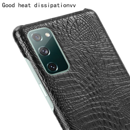 For Samsung Galaxy S20 FE Shockproof Crocodile Texture PC + PU Case(Black) - Galaxy S20 FE Cases by NILLKIN | Online Shopping South Africa | PMC Jewellery