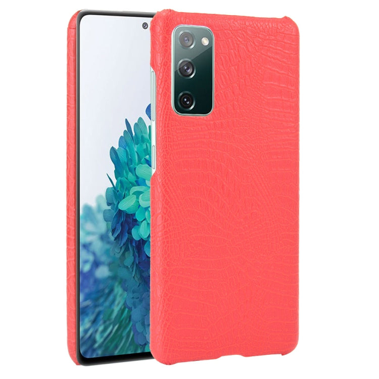 For Samsung Galaxy S20 FE Shockproof Crocodile Texture PC + PU Case(Red) - Galaxy S20 FE Cases by NILLKIN | Online Shopping South Africa | PMC TechLife