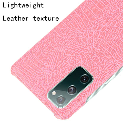For Samsung Galaxy S20 FE Shockproof Crocodile Texture PC + PU Case(Pink) - Galaxy S20 FE Cases by NILLKIN | Online Shopping South Africa | PMC Jewellery