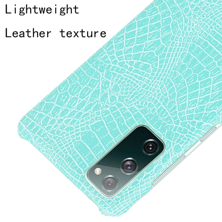 For Samsung Galaxy S20 FE Shockproof Crocodile Texture PC + PU Case(Light Green) - Galaxy S20 FE Cases by NILLKIN | Online Shopping South Africa | PMC TechLife