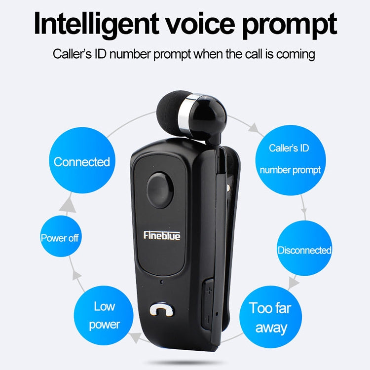Fineblue F920 CSR4.1 Retractable Cable Caller Vibration Reminder Anti-theft Bluetooth Headset - free shipping - PMC TechLife - Order now!