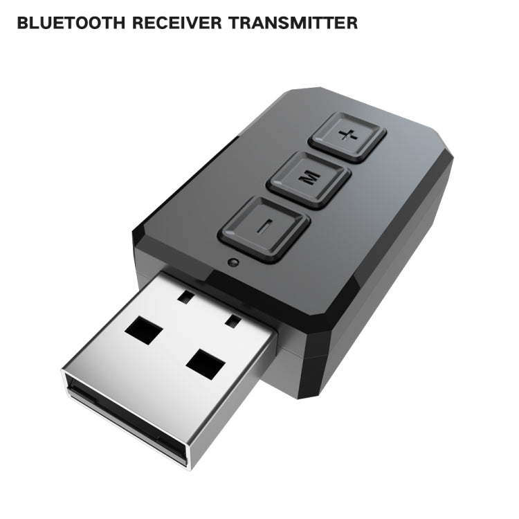 RT02 USB Bluetooth Audio Adapter Receives Transmits 2-in-1 Bluetooth 5.0 Hands-free Talk Car Bluetooth Receiver - Audio Receiver Transmitter by PMC TechLife | Online Shopping South Africa | PMC TechLife