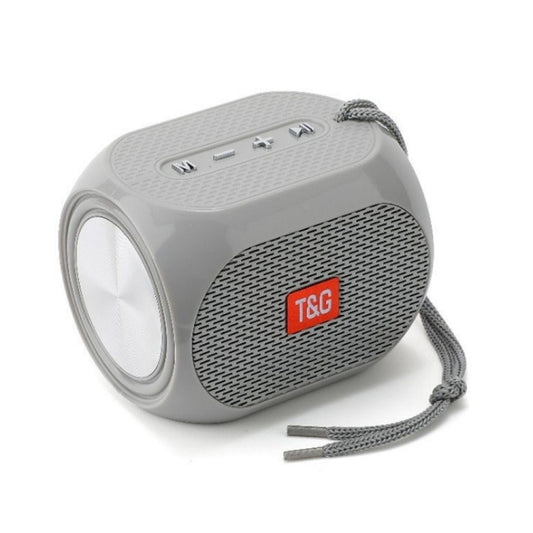 T&G TG196 TWS Subwoofer Bluetooth Speaker With Braided Cord, Support USB/AUX/TF Card/FM(Gray) - Mini Speaker by T&G | Online Shopping South Africa | PMC Jewellery