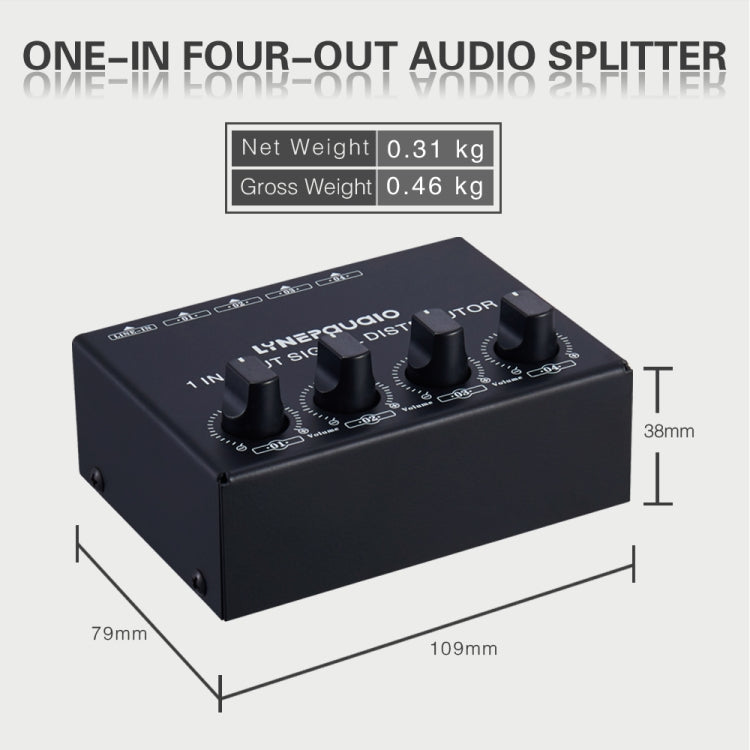 1-In 4-Out Front Stereo Signal Amplifier, Independent Output Volume Adjustment RCA Interface No Loss  Allocator, US Plug -  by PMC TechLife | Online Shopping South Africa | PMC TechLife