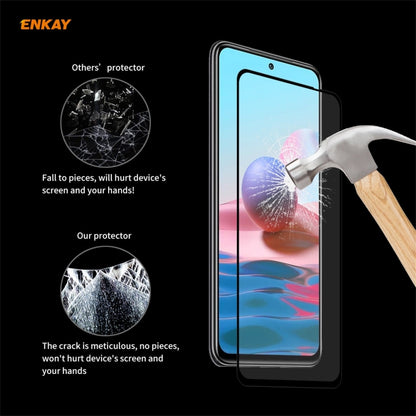 For Redmi Note 10 / Note 10S 10 PCS ENKAY Hat-Prince Full Glue 0.26mm 9H 2.5D Tempered Glass Full Coverage Film -  by ENKAY | Online Shopping South Africa | PMC Jewellery