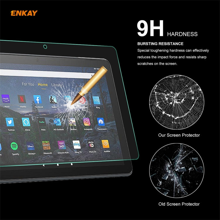 2 PCS For Amazon Fire HD 10 / HD 10 Plus 2021 ENKAY Hat-Prince 0.33mm 9H Surface Hardness 2.5D Explosion-proof Tempered Glass Protector Film - Others by ENKAY | Online Shopping South Africa | PMC Jewellery