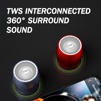 EWA A1 Portable TWS Bluetooth Wireless Speaker IPX5 Waterproof Support TF Card(Red) - Mini Speaker by EWA | Online Shopping South Africa | PMC Jewellery