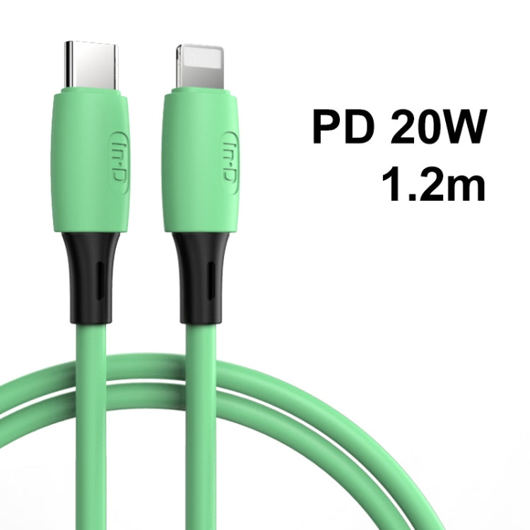 ENKAY Hat-Prince ENK-CB209 PD 20W 3A Type-C to 8 Pin Silicone Data Sync Fast Charging Cable, Cable Length: 1.2m(Green) - Normal Style Cable by ENKAY | Online Shopping South Africa | PMC Jewellery