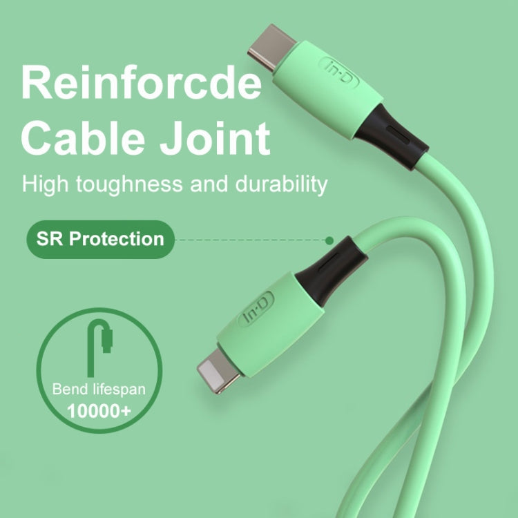 ENKAY Hat-Prince ENK-CB209 PD 20W 3A Type-C to 8 Pin Silicone Data Sync Fast Charging Cable, Cable Length: 1.2m(Green) - Normal Style Cable by ENKAY | Online Shopping South Africa | PMC Jewellery