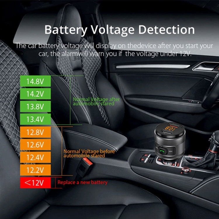 C57 QC3.0 Wireless FM Transmitter Fast Car Charger Bluetooth 5.0 Hands-free Car Modulator USB Flash Memory MP3 Player - free shipping - PMC TechLife - Order now!