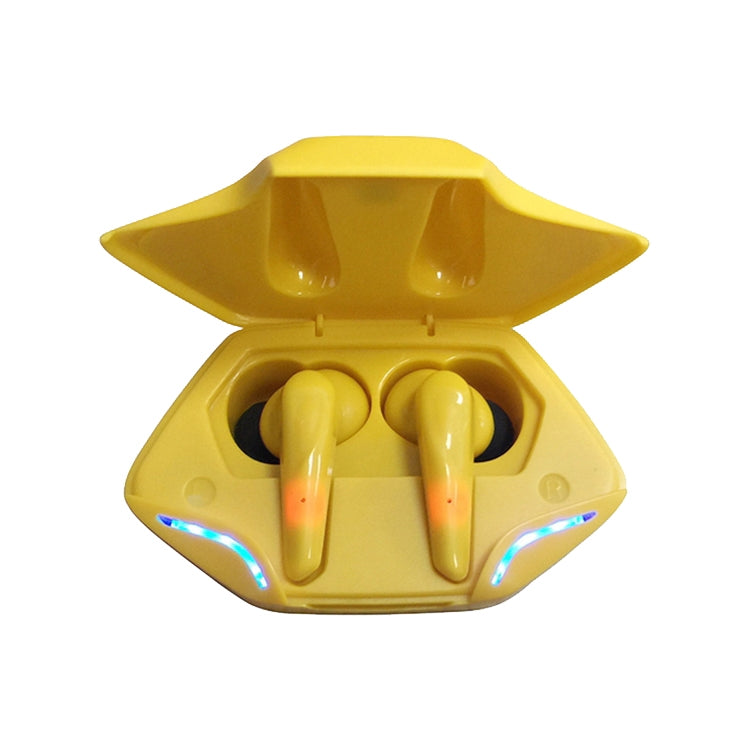 TWS-G11 Bluetooth 5.0 Low Latency TWS Stereo Gaming Earphone with Cool LED(Yellow) - TWS Earphone by PMC Jewellery | Online Shopping South Africa | PMC Jewellery