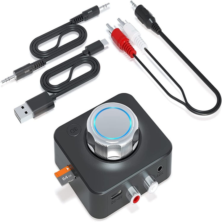 C39 Bluetooth 5.0 Receiver RCA to 3.5mm Wireless Audio Converter Support TF Card - Audio Receiver Transmitter by PMC TechLife | Online Shopping South Africa | PMC TechLife