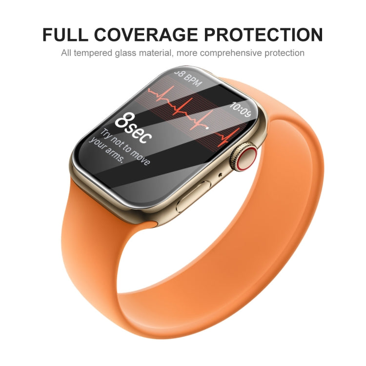 2 PCS ENKAY Hat-Prince 3D Curved Edge Full Coverage Full Tempered Glass HD Screen Protector Film For Apple Watch Series 7 45mm(Transparent) - Others by ENKAY | Online Shopping South Africa | PMC Jewellery | Buy Now Pay Later Mobicred