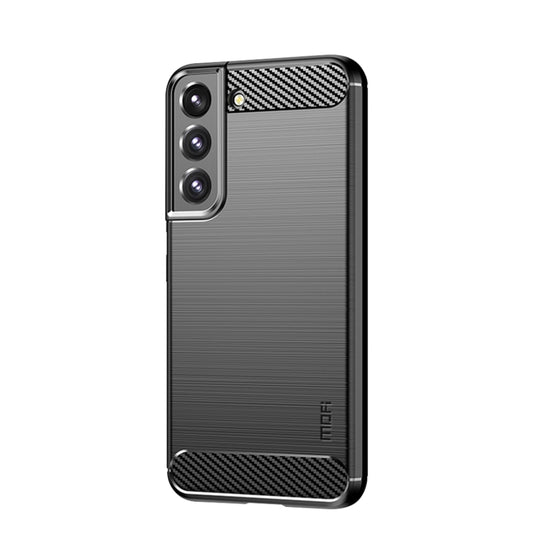 For Samsung Galaxy S22+ 5G MOFI Gentleness Series Brushed Texture Carbon Fiber Soft TPU Case(Black) - Galaxy S22+ 5G Cases by MOFI | Online Shopping South Africa | PMC Jewellery | Buy Now Pay Later Mobicred