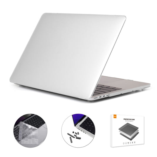 ENKAY Hat-Prince 3 in 1 Crystal Laptop Protective Case + TPU Keyboard Film + Anti-dust Plugs Set for MacBook Pro 16.2 inch A2485 2021/A2880 2023, Version:EU Version(Transparent) - MacBook Pro Cases by ENKAY | Online Shopping South Africa | PMC Jewellery | Buy Now Pay Later Mobicred