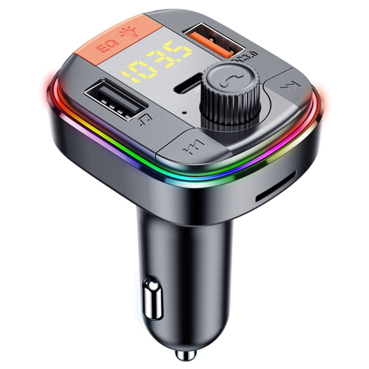 T832 Car Bluetooth FM Transmitter Colorful Light MP3 Player Powerful Quick Charger QC3.0 - Bluetooth Car Kits by PMC Jewellery | Online Shopping South Africa | PMC Jewellery