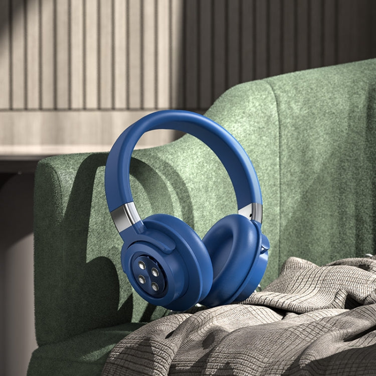 A51 USB Charging Wireless Bluetooth HIFI Stereo Headset with Mic(Blue) - Headset & Headphone by PMC TechLife | Online Shopping South Africa | PMC TechLife