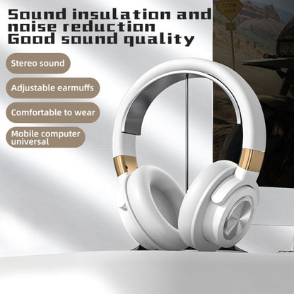 A51 USB Charging Wireless Bluetooth HIFI Stereo Headset with Mic(White) - Headset & Headphone by PMC Jewellery | Online Shopping South Africa | PMC Jewellery