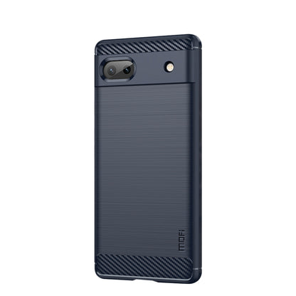 For Google Pixel 6A MOFI Gentleness Brushed Carbon Fiber Soft TPU Case(Blue) - Google Cases by MOFI | Online Shopping South Africa | PMC Jewellery | Buy Now Pay Later Mobicred