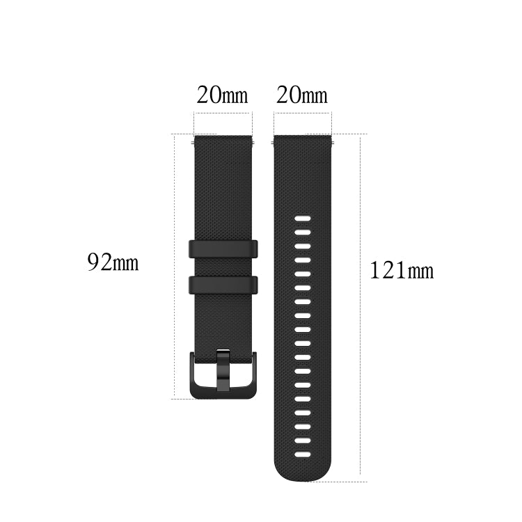 Compatible with Garmin Vivoactive 3 Small Lattice Silicone Watch Band(Black) - Watch Bands by PMC Jewellery | Online Shopping South Africa | PMC Jewellery | Buy Now Pay Later Mobicred