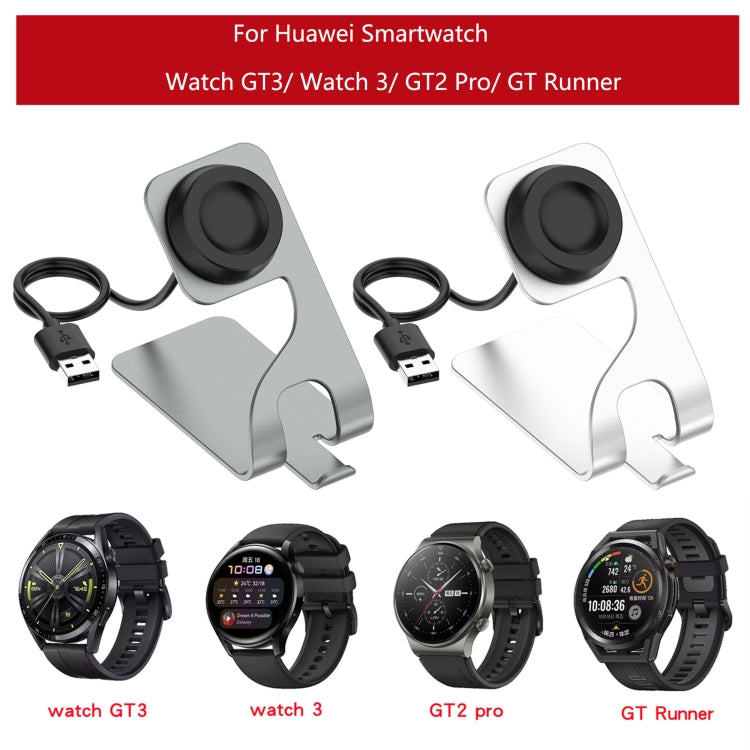 For Huawei Watch 3 Rotatable Magnetic Metal Charging Base(Gray) - Charger by PMC TechLife | Online Shopping South Africa | PMC TechLife | Buy Now Pay Later Mobicred