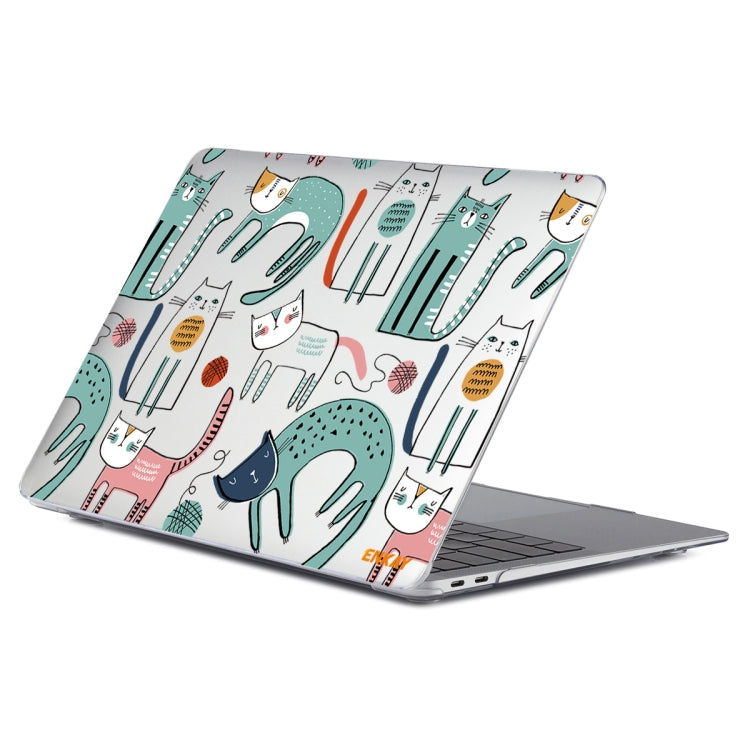 ENKAY Animal Series Pattern Laotop Protective Crystal Case For MacBook Pro 13.3 inch A2251 / A2289 / A2338 2020(Thin Cat) - MacBook Pro Cases by ENKAY | Online Shopping South Africa | PMC Jewellery