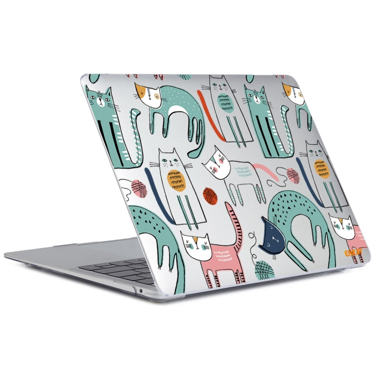 ENKAY Animal Series Pattern Laotop Protective Crystal Case For MacBook Pro 15.4 inch A1707 / A1990(Thin Cat) - MacBook Pro Cases by ENKAY | Online Shopping South Africa | PMC Jewellery