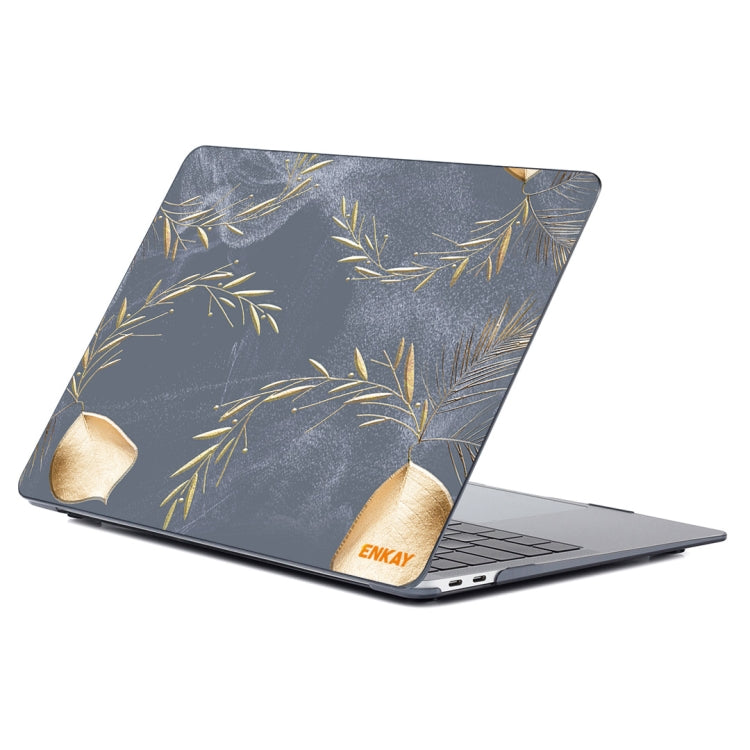 ENKAY Vintage Pattern Series Laotop Protective Crystal Case For MacBook Pro 13.3 inch A2251 / A2289 / A2338 2020(Wild Oats) - MacBook Pro Cases by ENKAY | Online Shopping South Africa | PMC Jewellery