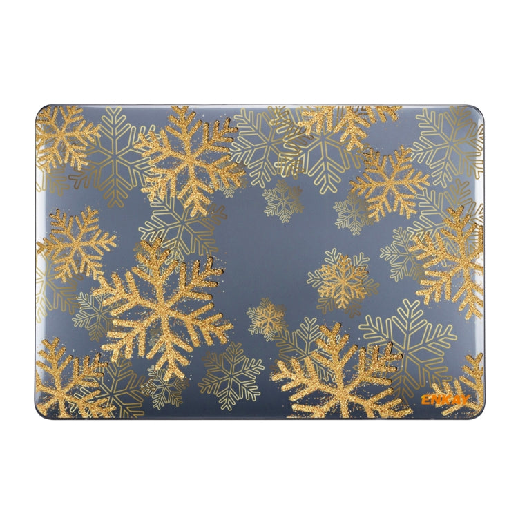 ENKAY Vintage Pattern Series Laotop Protective Crystal Case For MacBook Pro 15.4 inch A1707 / A1990(Golden Snowflake) - MacBook Pro Cases by ENKAY | Online Shopping South Africa | PMC Jewellery