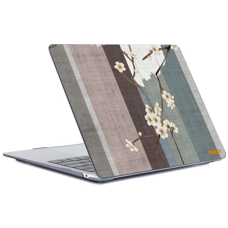 ENKAY Vintage Pattern Series Laotop Protective Crystal Case For MacBook Pro 15.4 inch A1707 / A1990(Plum Blossom) - MacBook Pro Cases by ENKAY | Online Shopping South Africa | PMC Jewellery