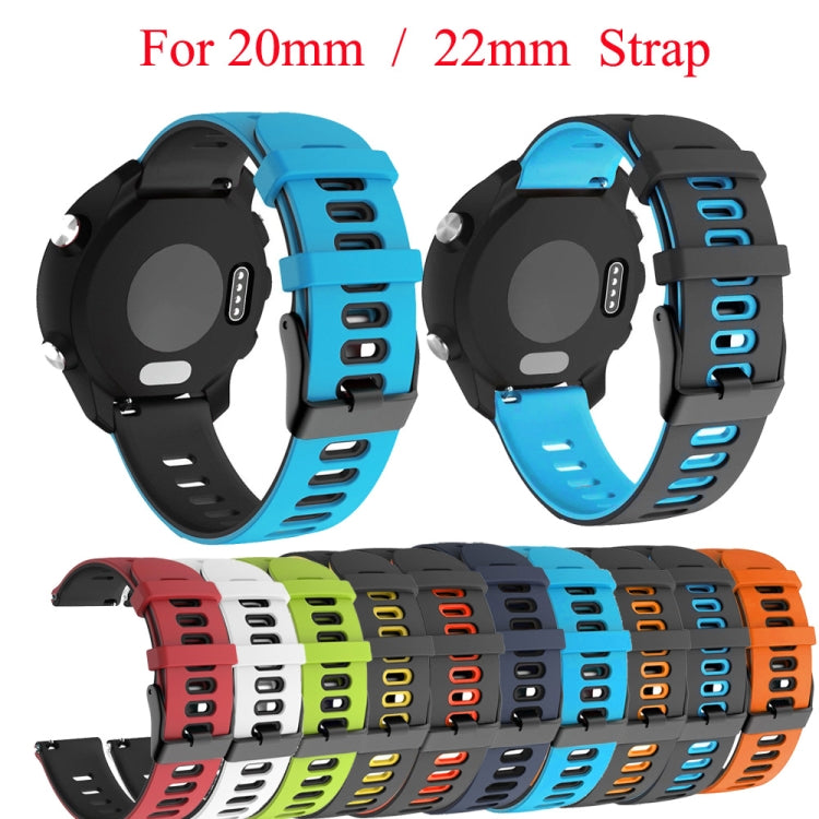 For Huawei Watch GT 42mm / 46mm 22mm Mixed-Color Silicone Watch Band(Black+Red) - Watch Bands by PMC Jewellery | Online Shopping South Africa | PMC Jewellery | Buy Now Pay Later Mobicred