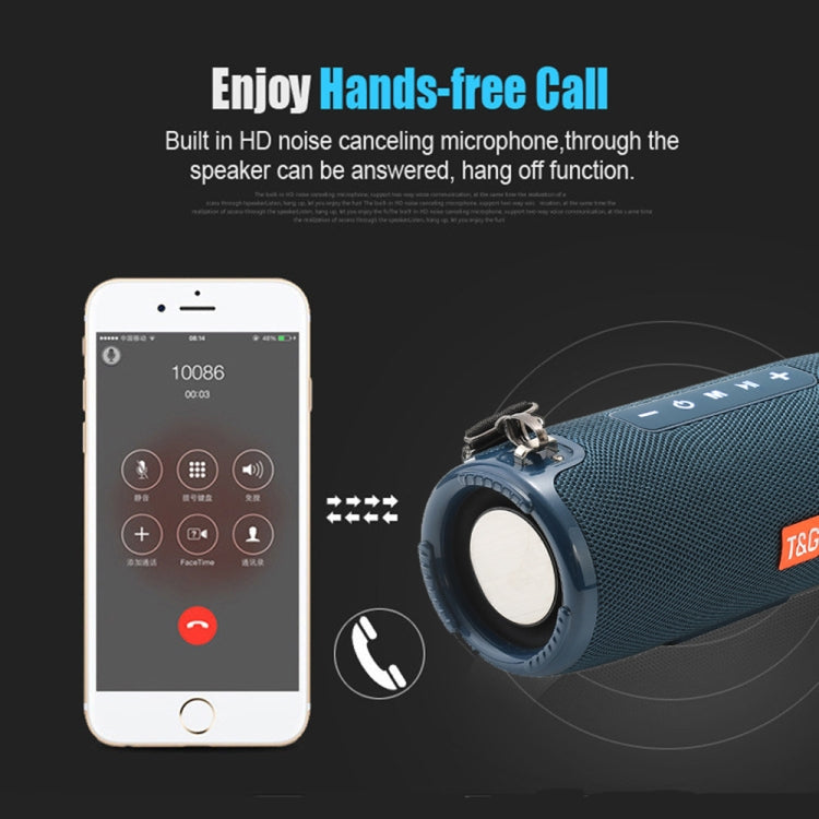 T&G TG324 High Power Waterproof Portable Bluetooth Speaker Support FM / TF Card(Blue) - Desktop Speaker by T&G | Online Shopping South Africa | PMC Jewellery