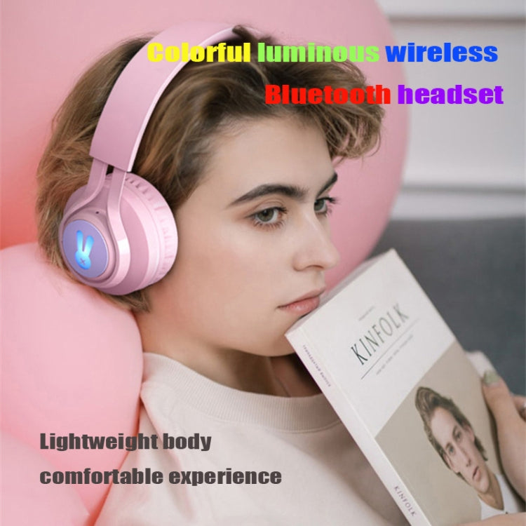 BT06C+ Children Head-mounted Cute Wireless Bluetooth Headset with Microphone & LED Light(Pink) - Headset & Headphone by PMC Jewellery | Online Shopping South Africa | PMC Jewellery