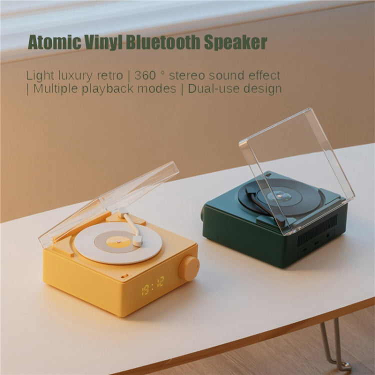 Duosi X11 Vinyl Atomic Retro Bluetooth Speaker Desktop Creative Alarm Clock(White) - free shipping - PMC TechLife - Order now!