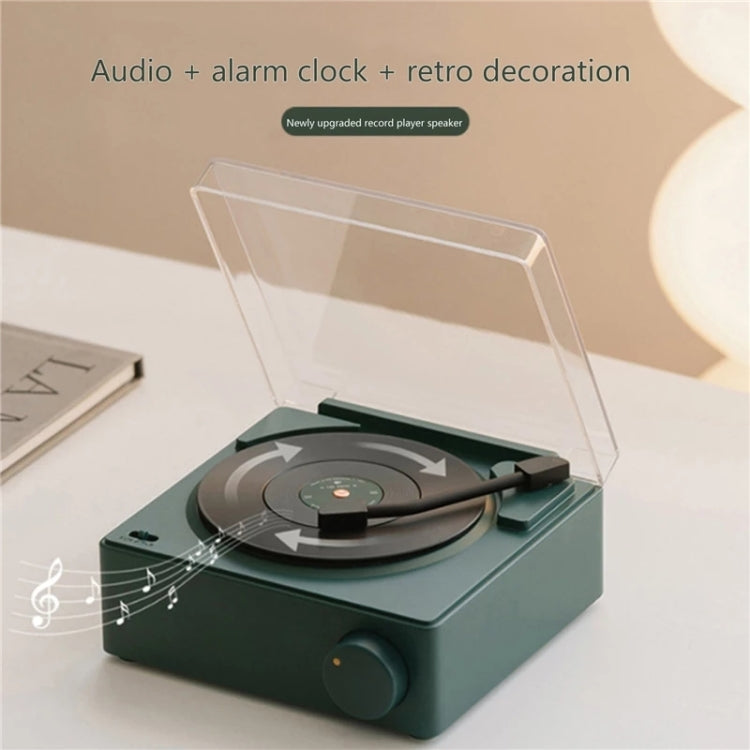 Duosi X11 Vinyl Atomic Retro Bluetooth Speaker Desktop Creative Alarm Clock(White) - free shipping - PMC TechLife - Order now!