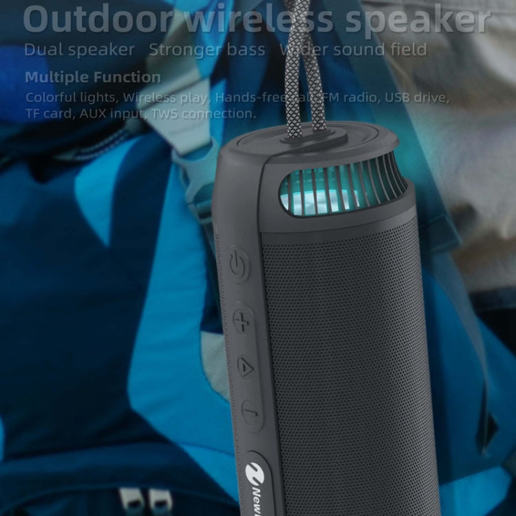 NewRixing NR9015 14W Portable IPX6 Waterproof TWS Stereo Bluetooth Speaker(Green) - Desktop Speaker by NewRixing | Online Shopping South Africa | PMC Jewellery | Buy Now Pay Later Mobicred