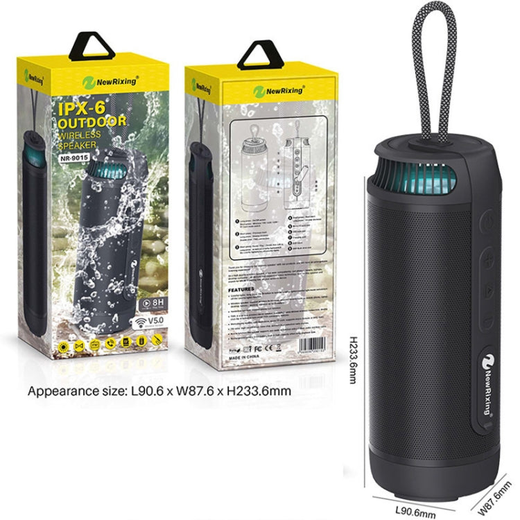 NewRixing NR9015 14W Portable IPX6 Waterproof TWS Stereo Bluetooth Speaker(Blue) - free shipping - PMC TechLife - Order now!