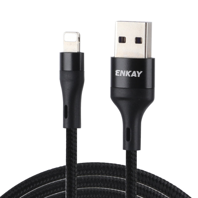 ENKAY ENK-CB118 1m USB 3.0 to 8 Pin 3A Fast Charging Sync Data Cable(Black) - Normal Style Cable by ENKAY | Online Shopping South Africa | PMC Jewellery