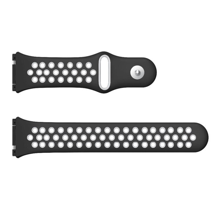 For Fitbit Ionic Breathable Two-tone Silicone Watch Band(Black White) - Watch Bands by PMC TechLife | Online Shopping South Africa | PMC TechLife | Buy Now Pay Later Mobicred