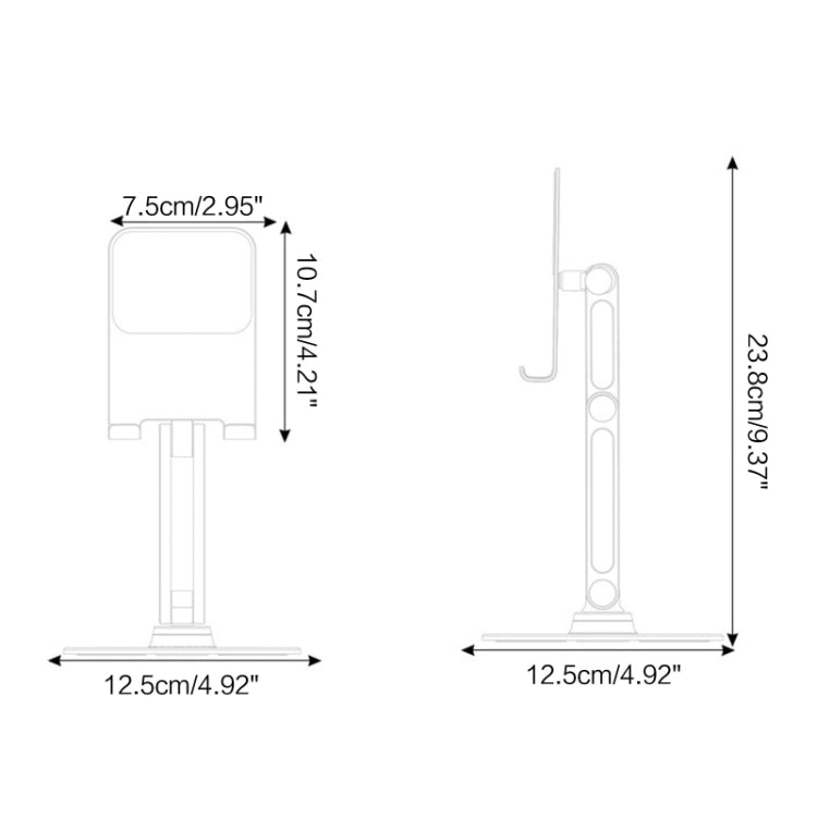 BONERUY L08 Tablet Phone Riser Bracket Foldable Long Arm Pad Mobile Holder Rack - Desktop Holder by BONERUY | Online Shopping South Africa | PMC Jewellery