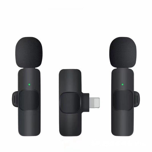 K9 2 in 1 Wireless Clip-on Auto Noise Cancelling Live Mini Microphone, Port: 8 Pin - Microphone by PMC Jewellery | Online Shopping South Africa | PMC Jewellery