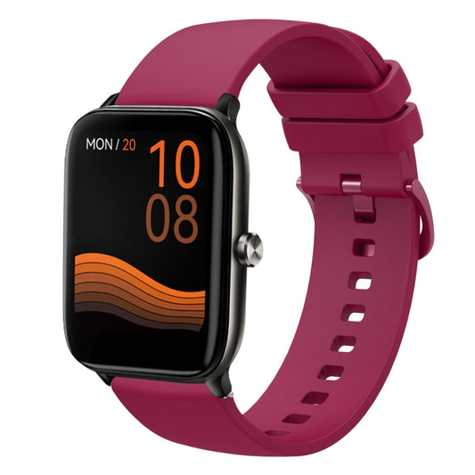 For Xiaomi Haylou GST LS09B 22mm Solid Color Soft Silicone Watch Band(Wine Red) - Watch Bands by PMC Jewellery | Online Shopping South Africa | PMC Jewellery | Buy Now Pay Later Mobicred