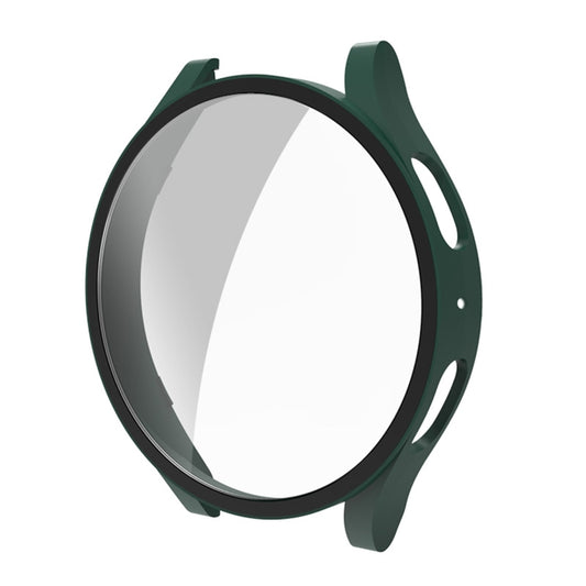 For Samsung Galaxy Watch5 44mm ENKAY Hat-Prince Full Coverage PC Frame + 9H Tempered Glass Case(Deep Green) - Watch Cases by ENKAY | Online Shopping South Africa | PMC Jewellery | Buy Now Pay Later Mobicred