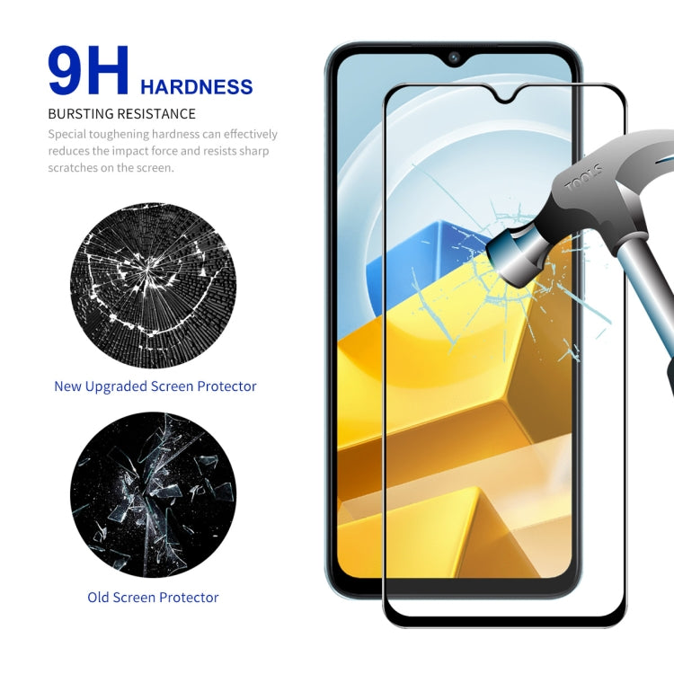 For Xiaomi Poco M5 10pcs ENKAY Full Glue 0.26mm 9H 2.5D Tempered Glass Full Film -  by ENKAY | Online Shopping South Africa | PMC Jewellery